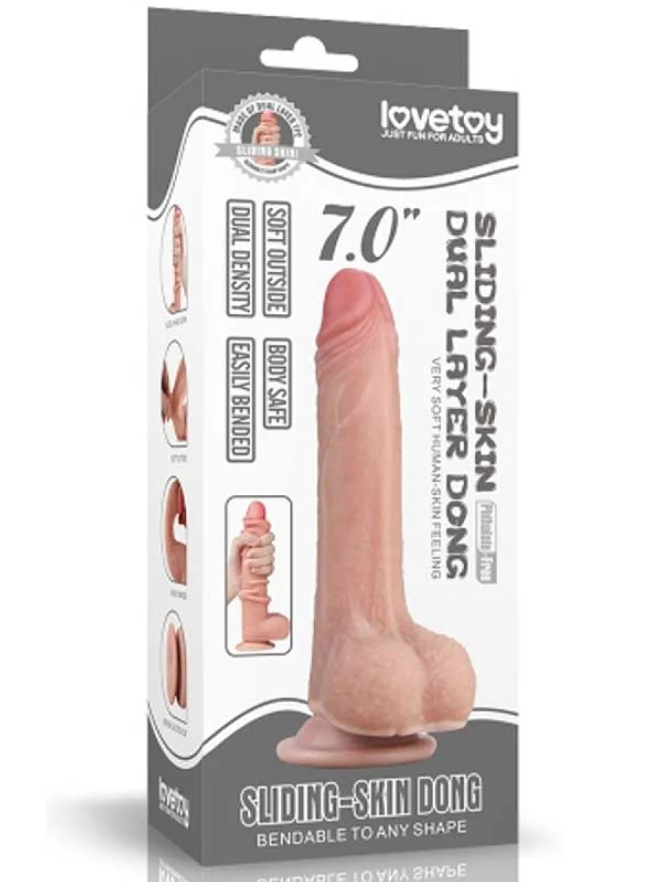 #8821 - 17.5 cm Çift Katmanlı Gerçekçi Dildo Penis