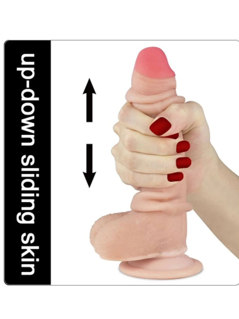 #8822 - 17.5 cm Çift Katmanlı Gerçekçi Dildo Penis