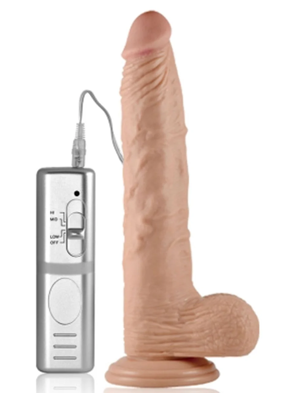 #8828 - 24 cm Kumandalı Titreşimli Penis Realistik Dildo Vibratör