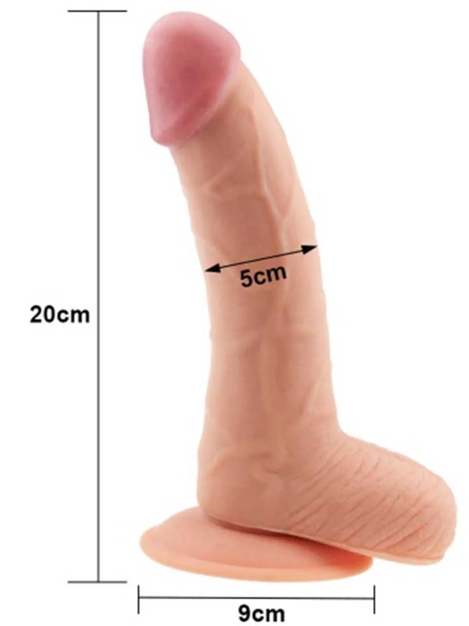 #8832 - 20 cm Yumuşak Dokulu Gerçekçi Kalın Dildo Penis