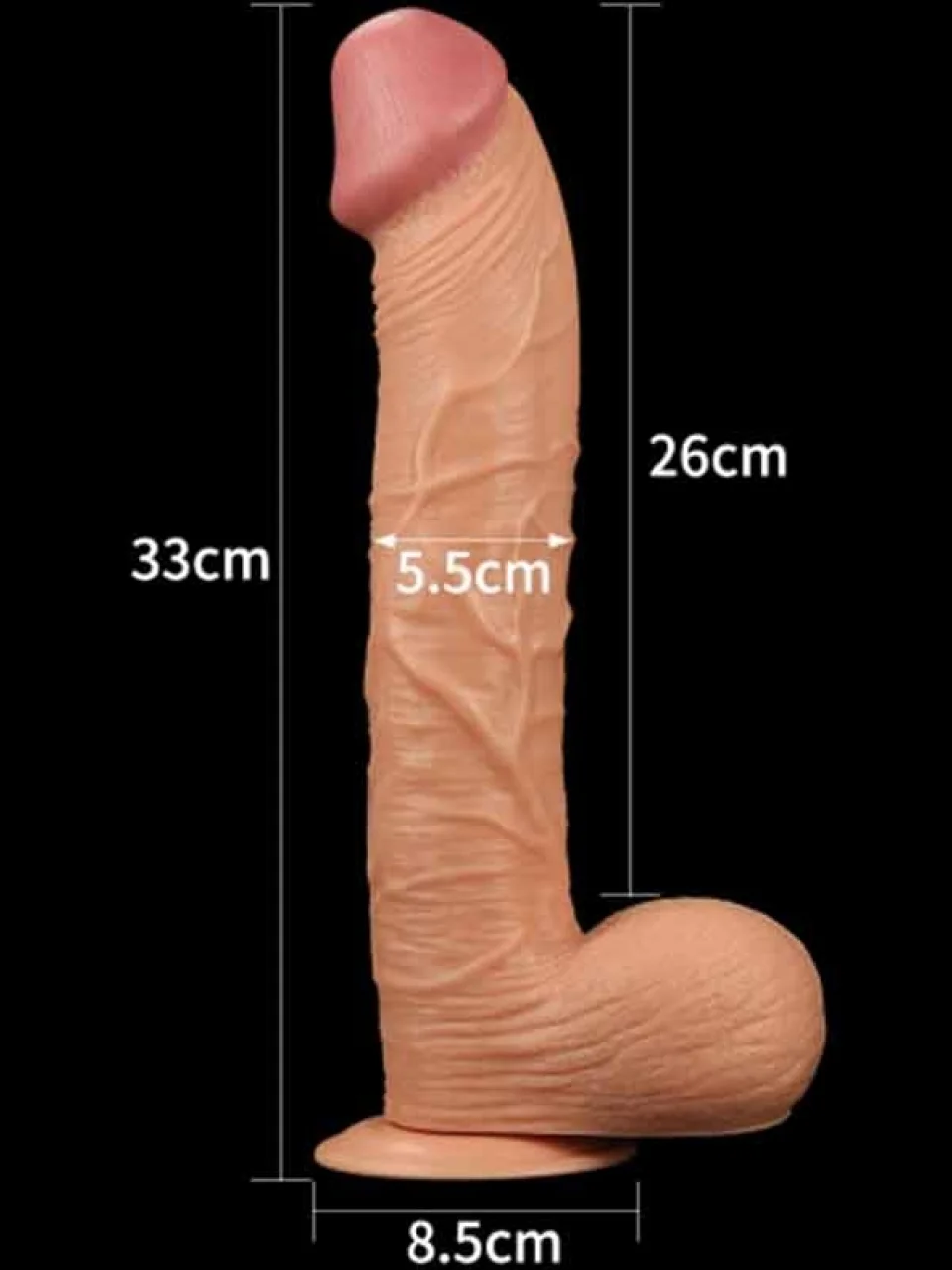 #8839 - 30 cm Büyük Boy Kalın Gerçekçi Dildo Penis