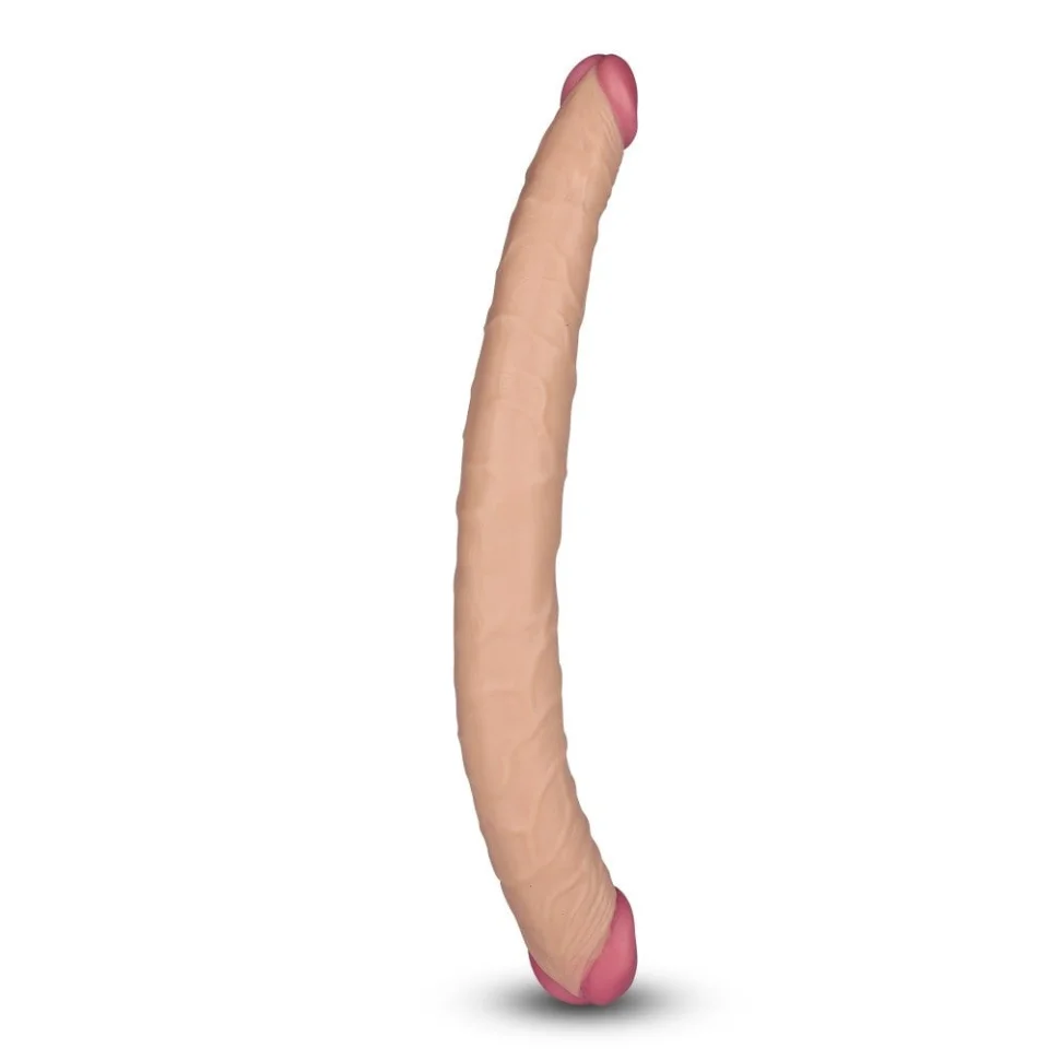 #812 - 36,5 cm Çift Taraflı Realistik Dildo Anal Vajinal Penis