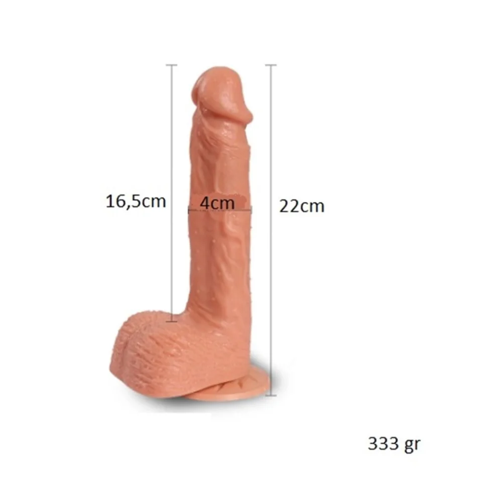 #822 - 22 cm İleri Geri Hareketli Gerçekçi Silikon Vantuzlu Penis