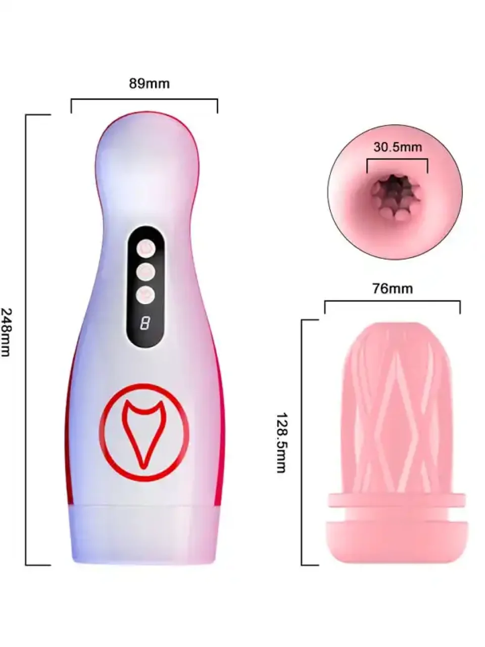 #9023 - Vakumlu ve Titreşim Özellikli Şarjlı Oral Seks Mastürbatörü