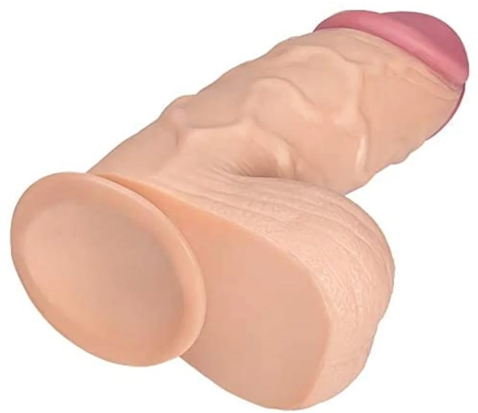 #830 - 24,5 cm Vantuzlu Kalın Realistik Penis Anal Vajinal Dildo