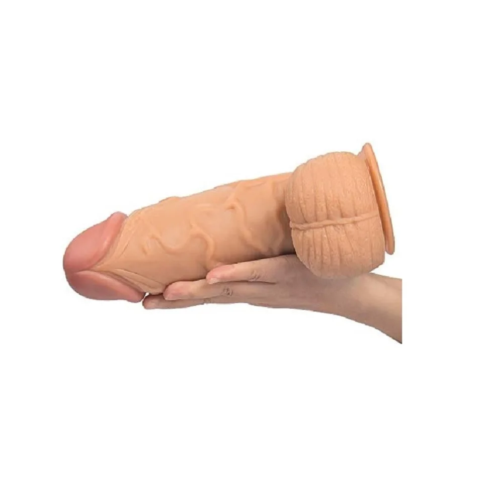 #831 - 24,5 cm Vantuzlu Kalın Realistik Penis Anal Vajinal Dildo