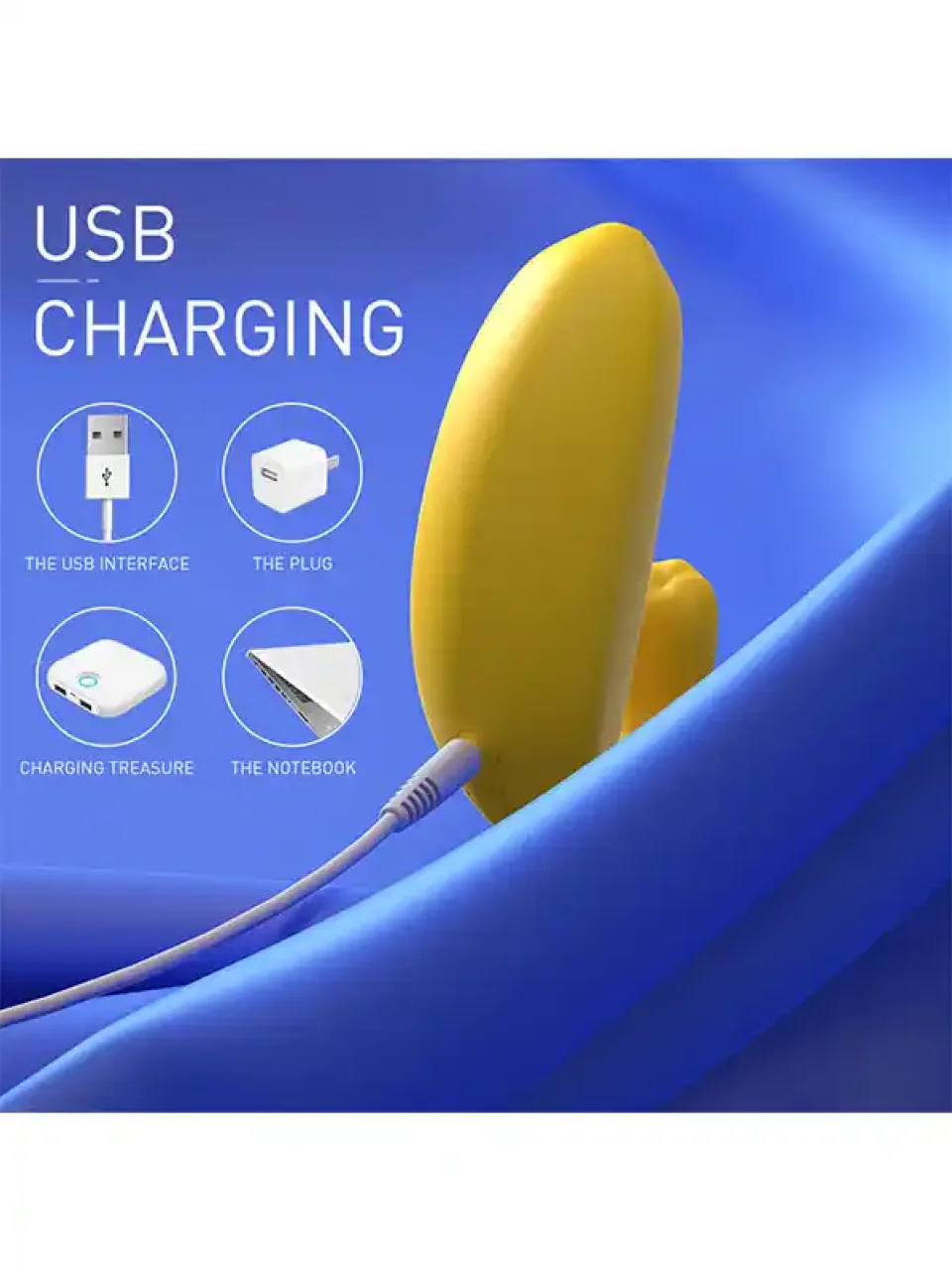 #9190 - Muz Tasarımlı Giyilebilir Şarjlı Telefon Kontrollü Vibratör