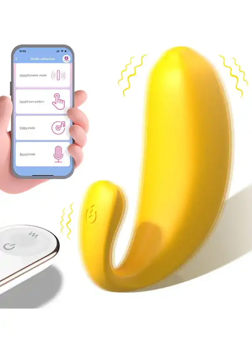 #9189 - Muz Tasarımlı Giyilebilir Şarjlı Telefon Kontrollü Vibratör