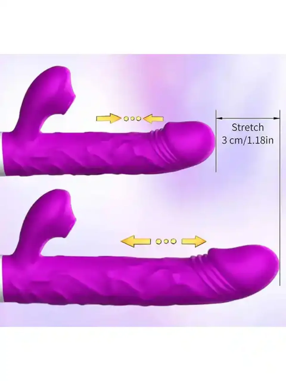 #9227 - İleri Geri Hareketli Isıtmalı ve Emme Modlu Şarjlı Rabbit Vibratör