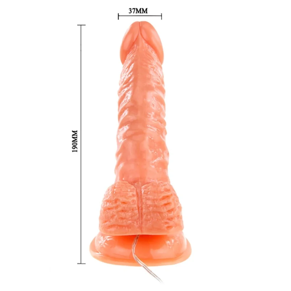 #857 - 19 cm Gerçekçi Titreşimli Dildo Vibratör Penis