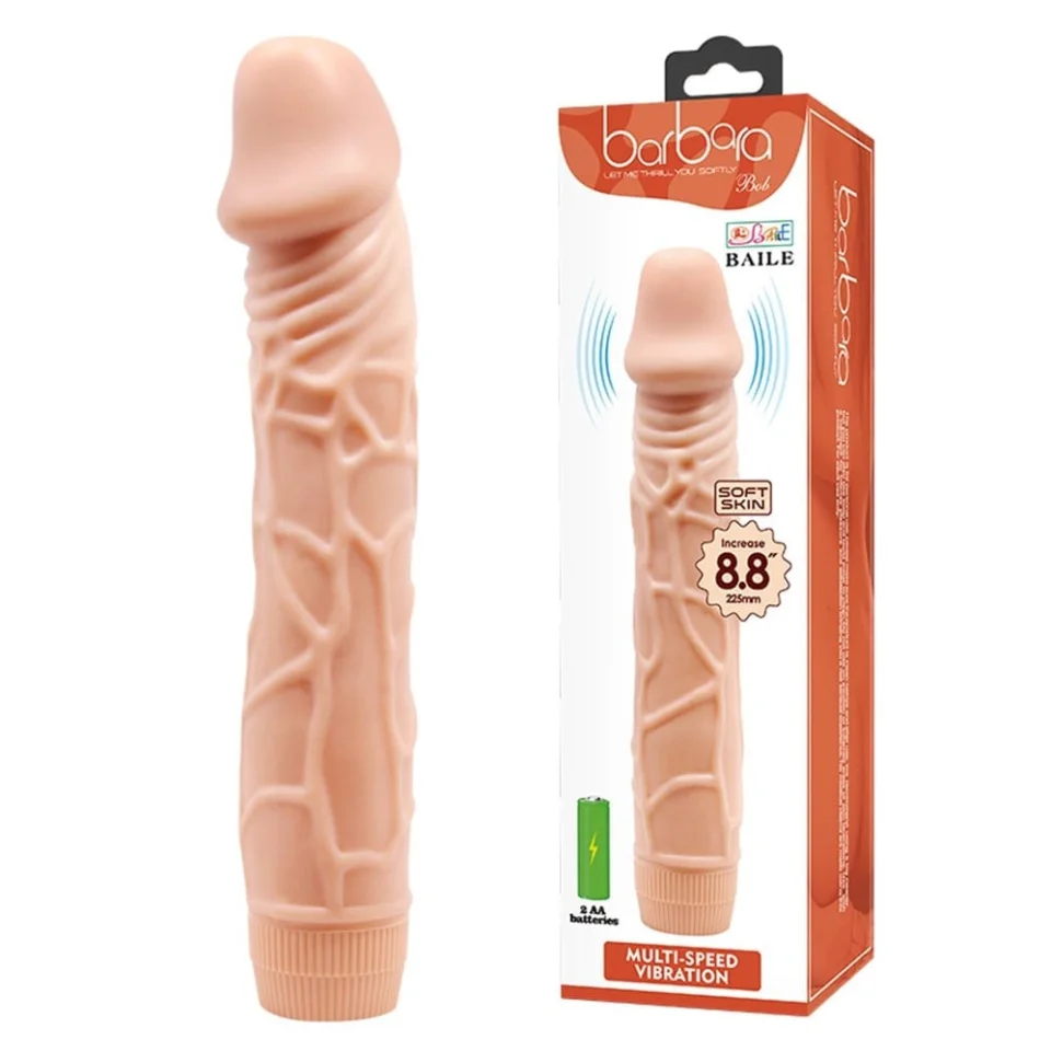 #865 - 22,5 cm Güçlü Titreşimli Damarlı Realistik Vibratör Penis