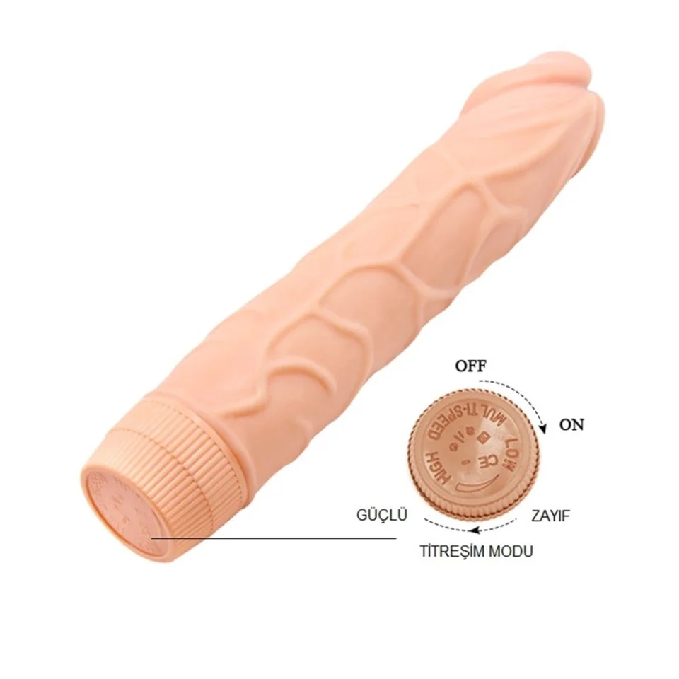 #868 - 22,5 cm Güçlü Titreşimli Damarlı Realistik Vibratör Penis