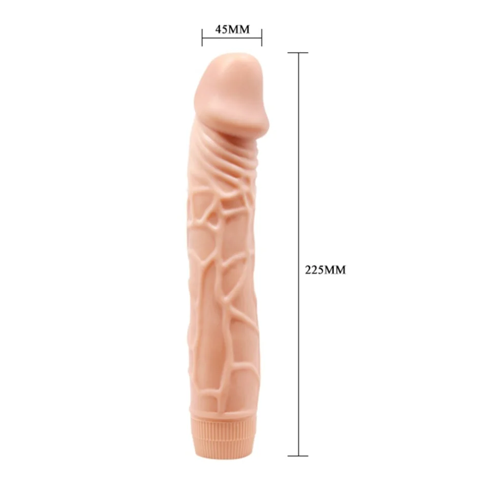 #871 - 22,5 cm Güçlü Titreşimli Damarlı Realistik Vibratör Penis