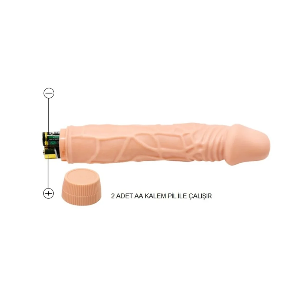 #872 - 22,5 cm Güçlü Titreşimli Damarlı Realistik Vibratör Penis