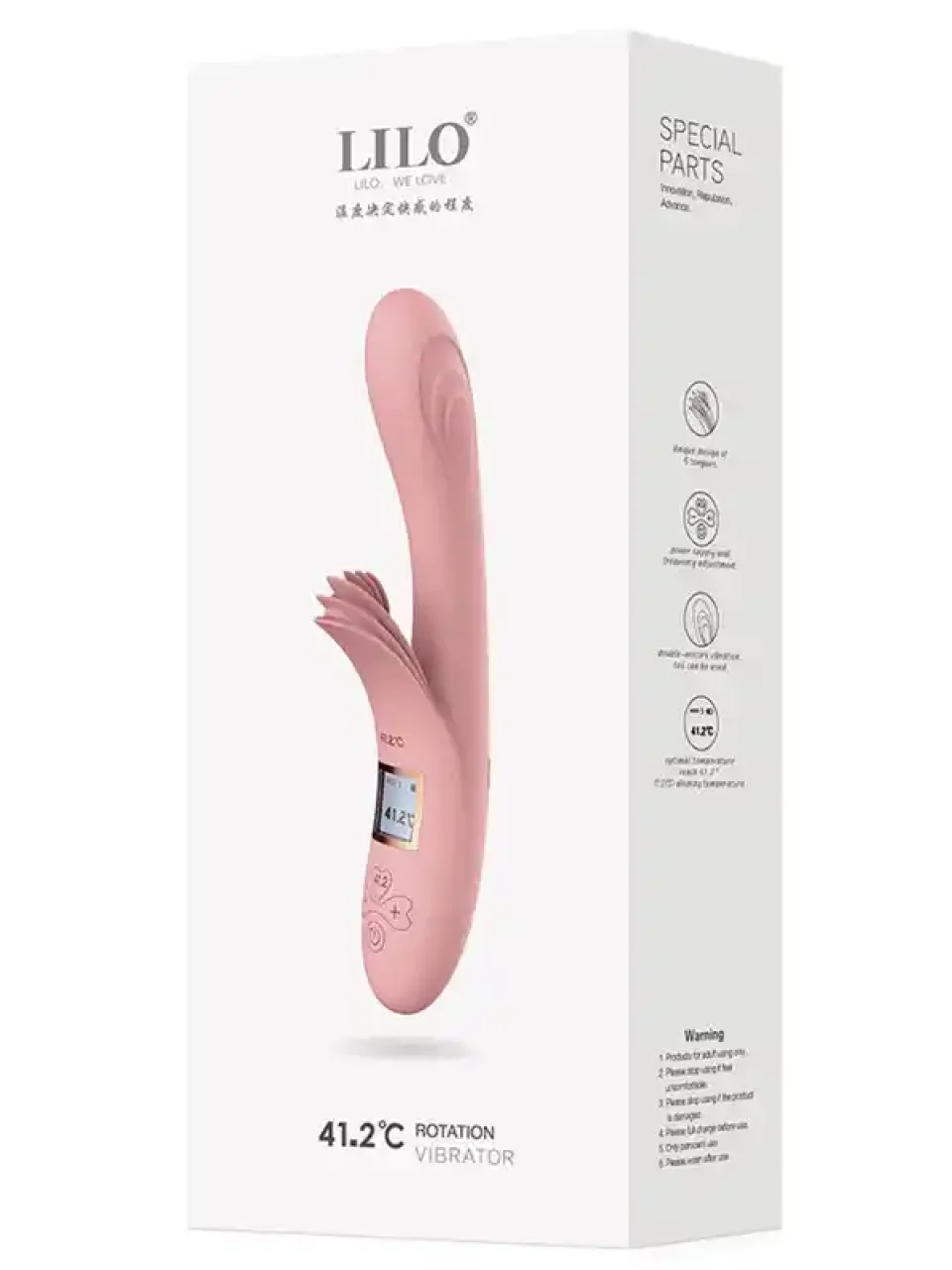 #9390 - Isıtmalı Şarjlı LCD Ekranlı 10 Titreşim Modlu Vibratör 23 cm