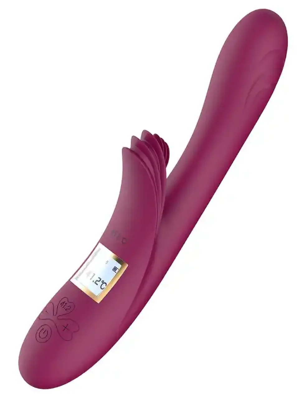 #9391 - Isıtmalı Şarjlı LCD Ekranlı 10 Titreşim Modlu Vibratör 23 cm