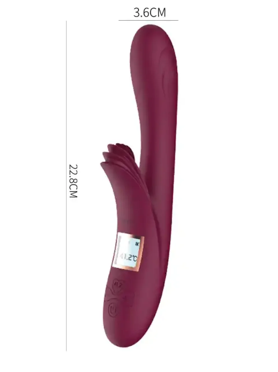 #9393 - Isıtmalı Şarjlı LCD Ekranlı 10 Titreşim Modlu Vibratör 23 cm