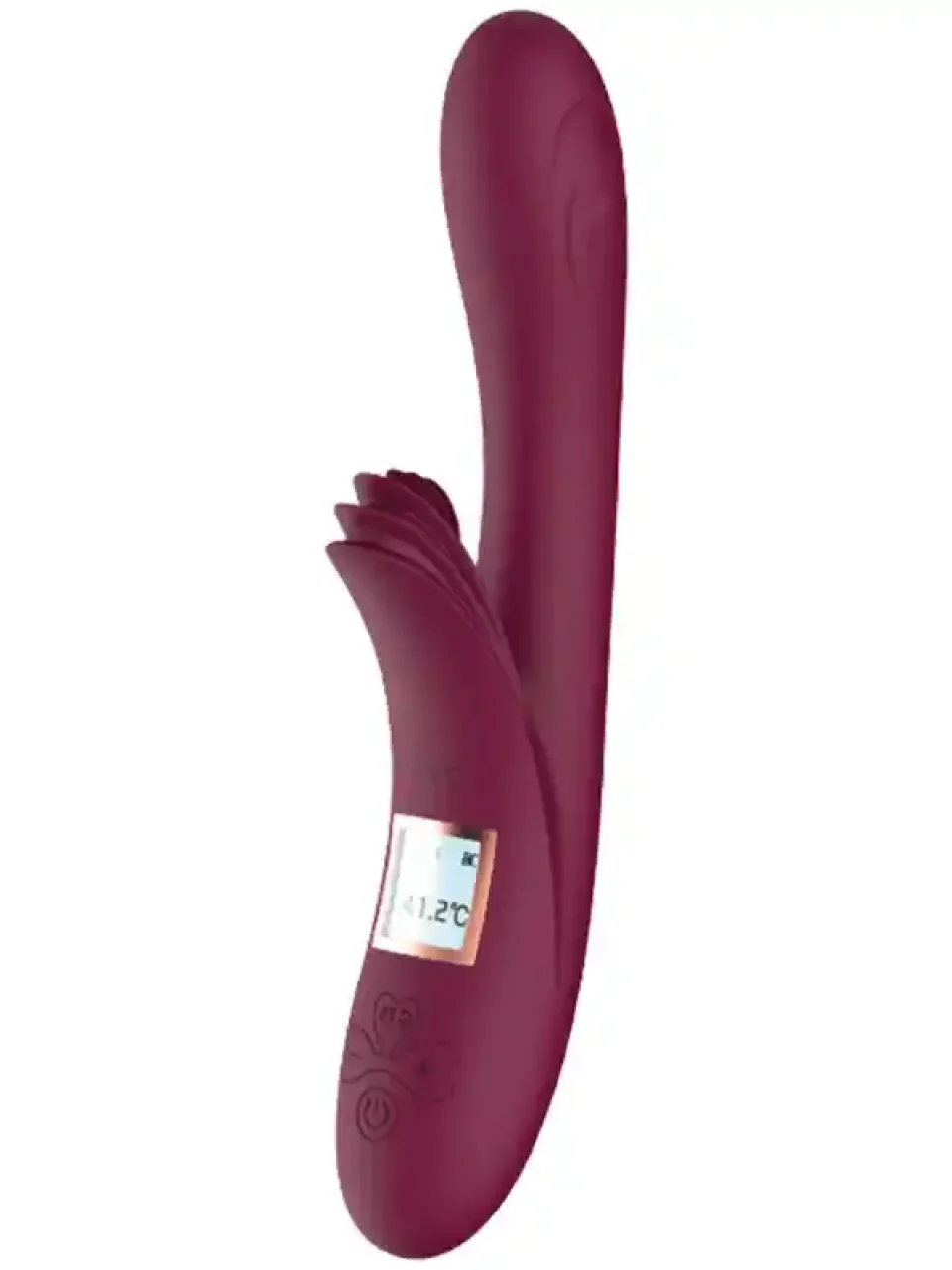 #9389 - Isıtmalı Şarjlı LCD Ekranlı 10 Titreşim Modlu Vibratör 23 cm