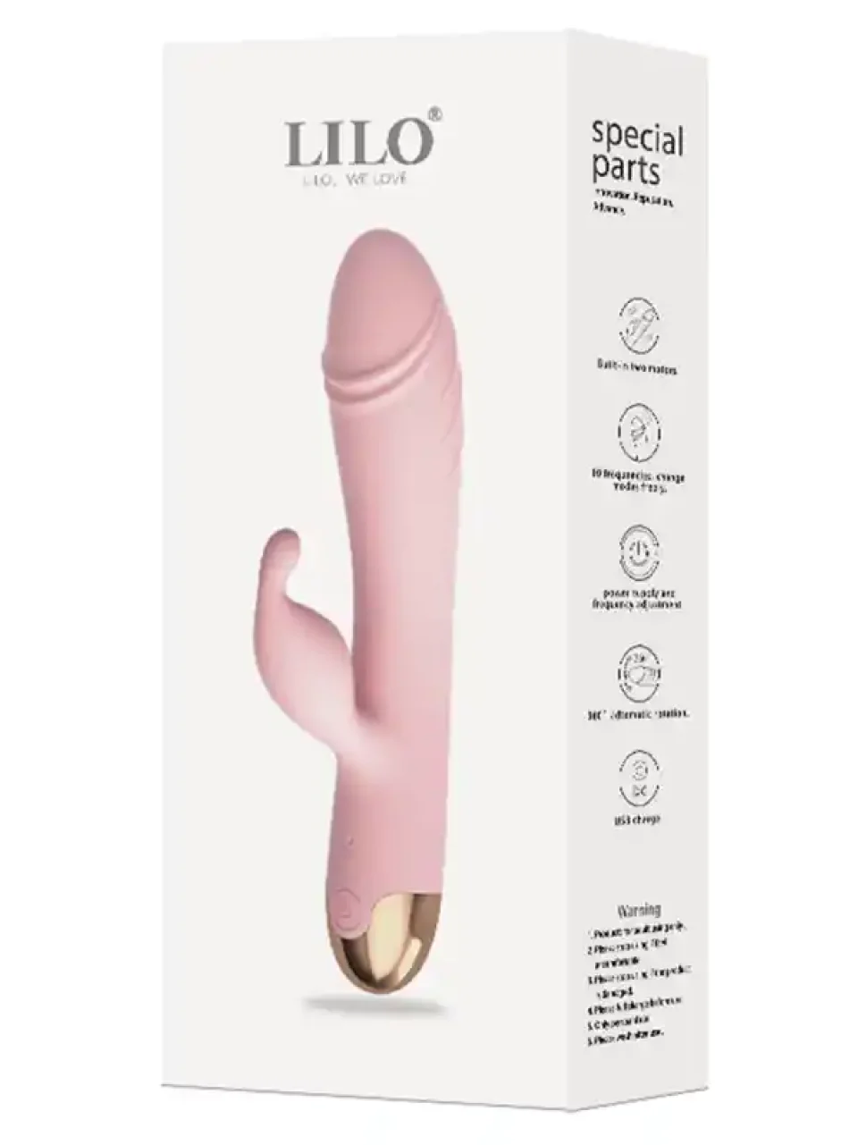 #9396 - 10 Titreşim Modlu Dönme Hareketli Şarjlı Tavşan Vibratör 20 cm