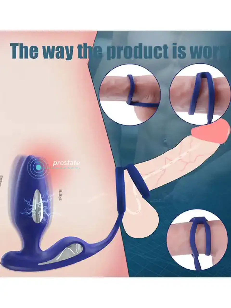 #9420 - Penis Halkalı Prostat ve Elektro Şok Özellikli Anal Vibratör