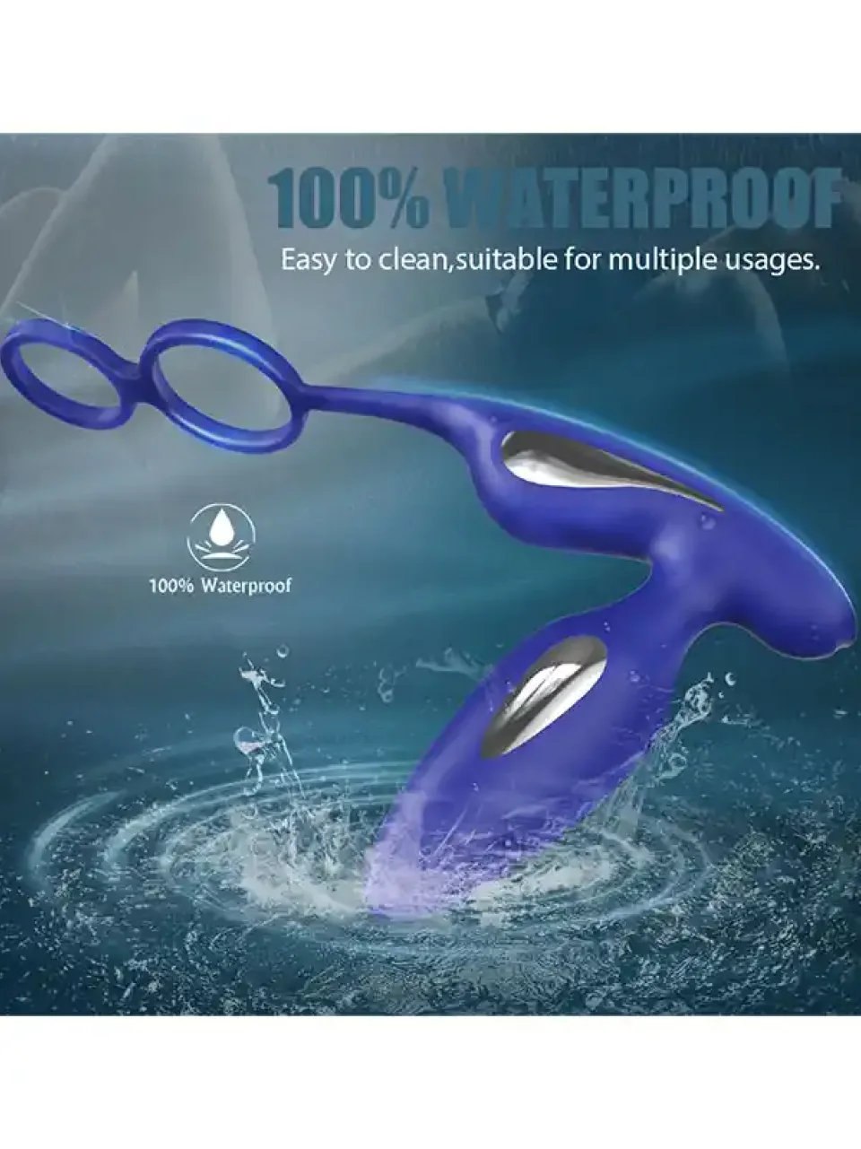 #9421 - Penis Halkalı Prostat ve Elektro Şok Özellikli Anal Vibratör