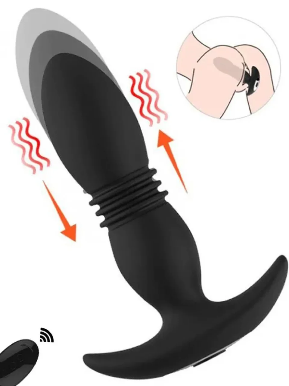 #9436 - NOXXX Uzaktan Kumandalı İleri Geri Hareketli Şarjlı Anal Dildo