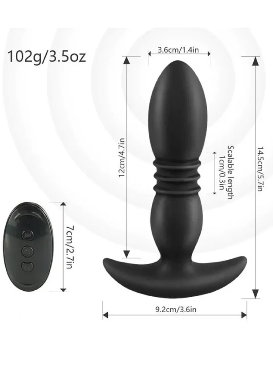 #9441 - NOXXX Uzaktan Kumandalı İleri Geri Hareketli Şarjlı Anal Dildo
