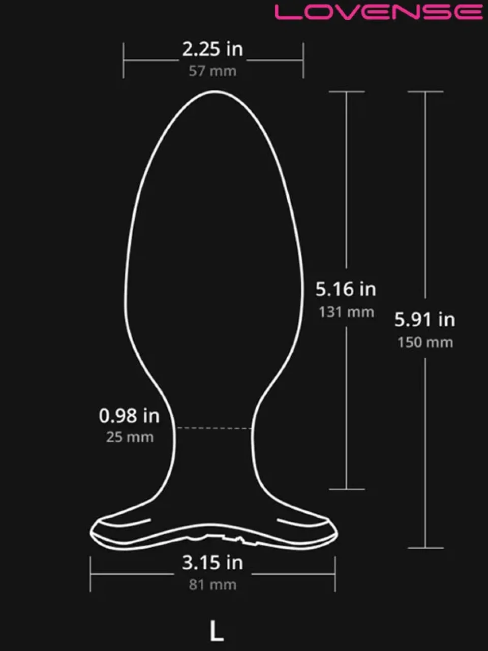 #9507 - Lovense HUSH 2 Anal Plug 2.25″ App Controlled