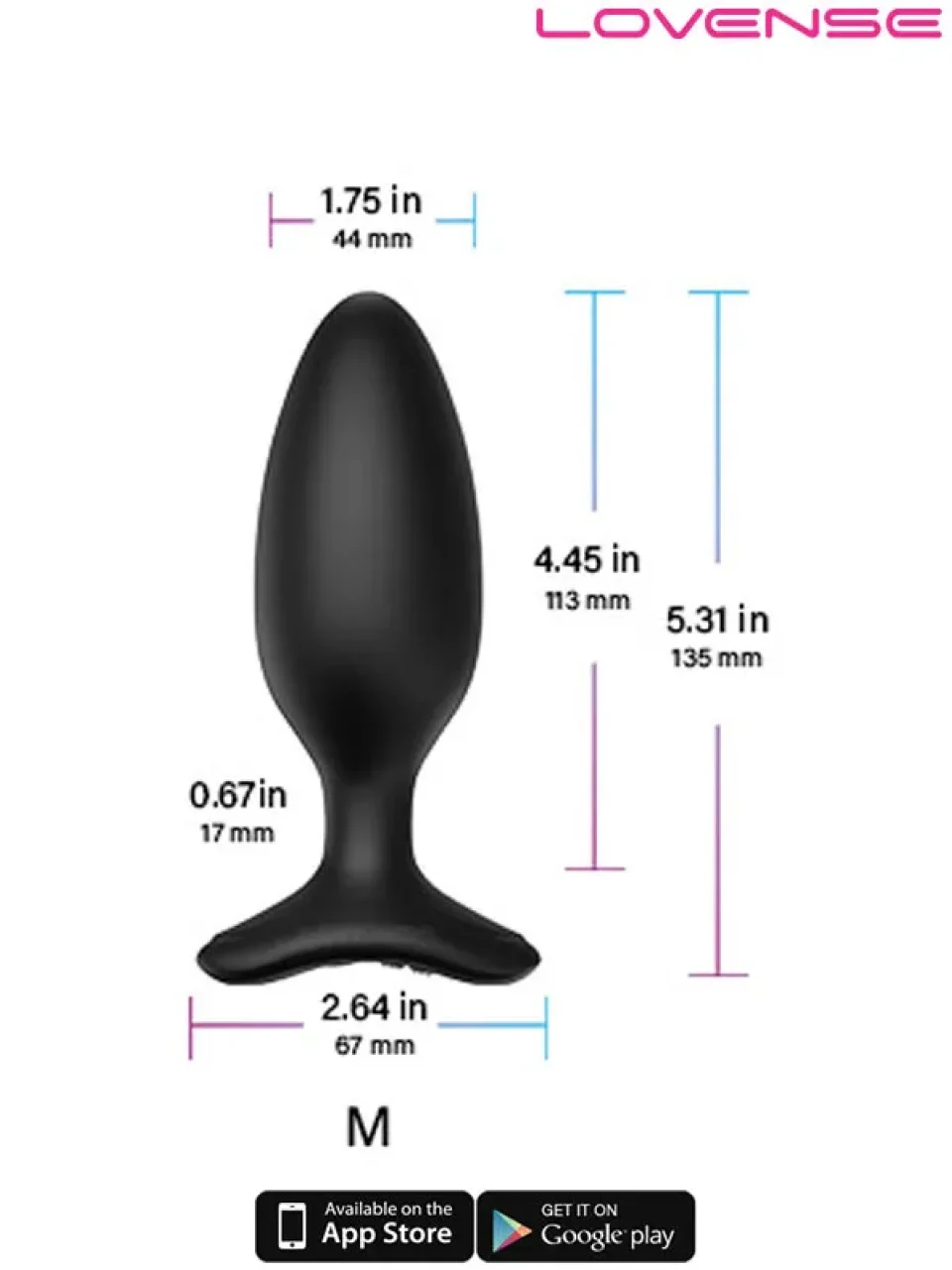 #9512 - Lovense HUSH 2 Anal Plug 1.75″ App Controlled