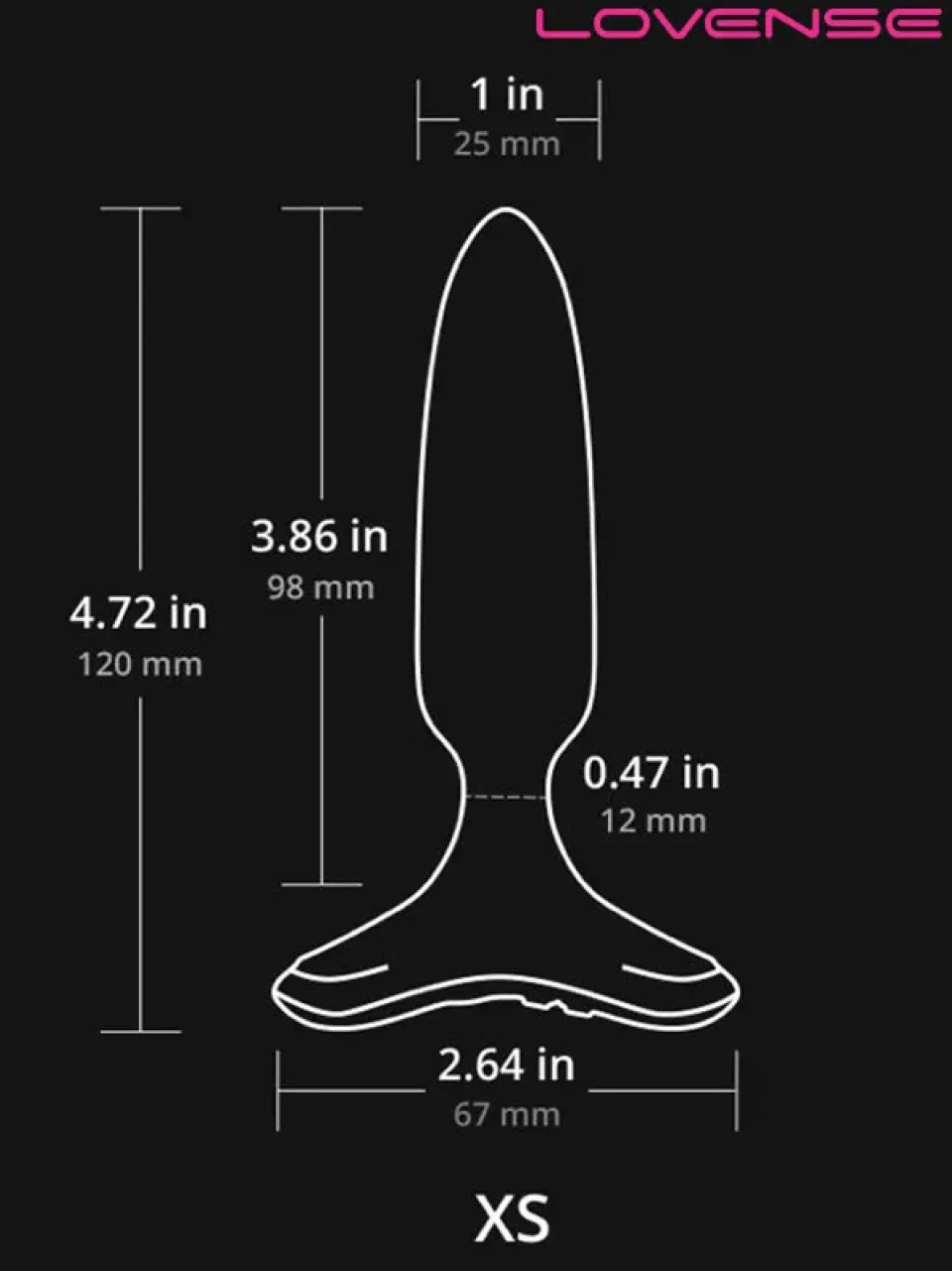 #9523 - Lovense HUSH 2 Anal Plug 1″ App Controlled