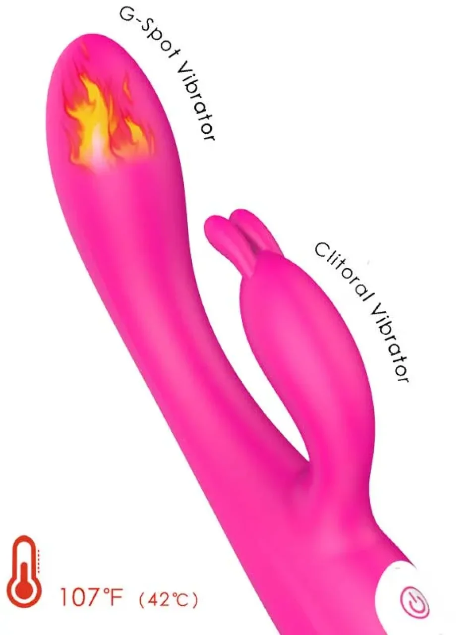 #9533 - 22 cm Isıtmalı Şarjlı Güçlü Titreşimli Tavşan Vibratör