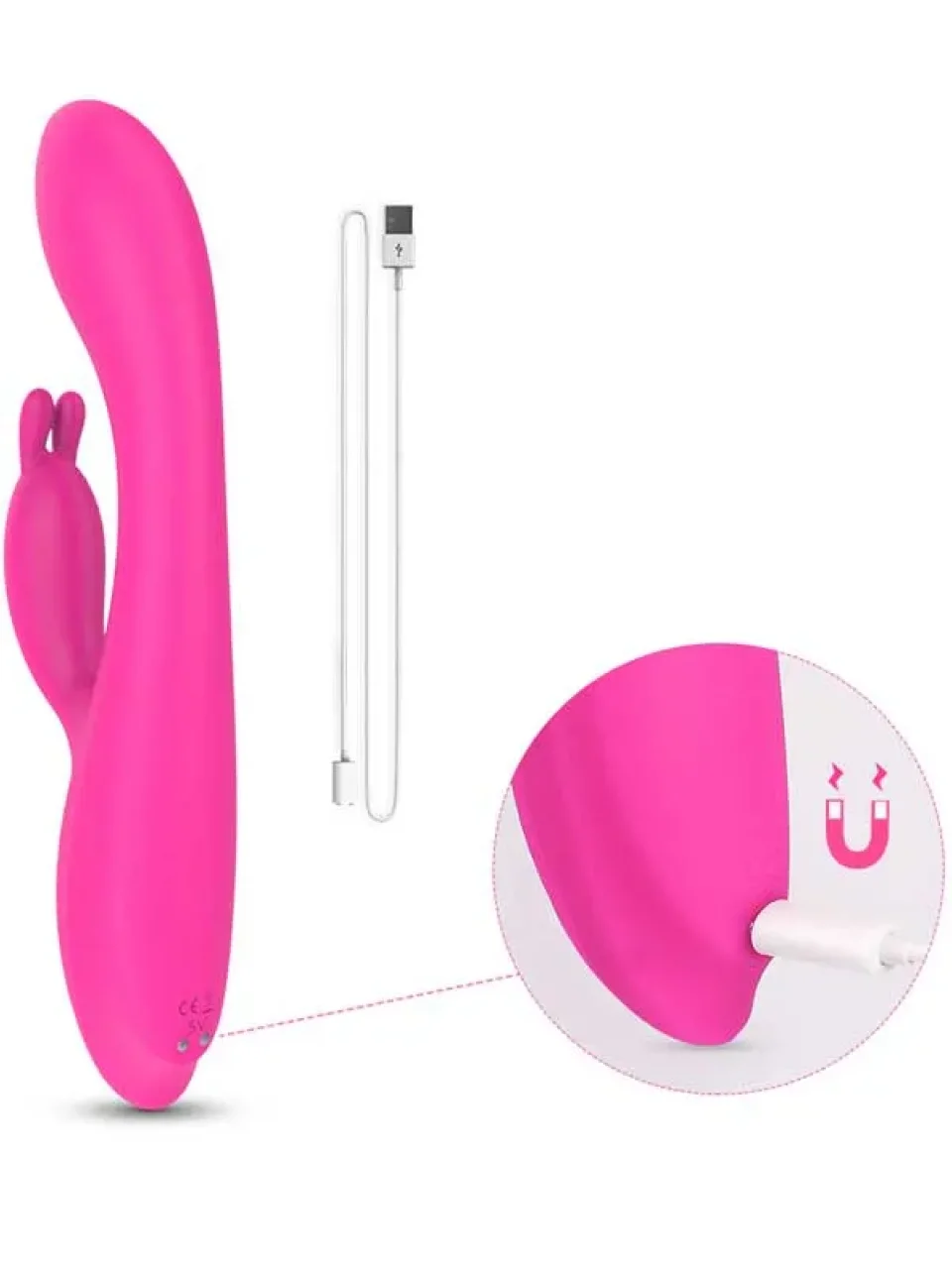#9534 - 22 cm Isıtmalı Şarjlı Güçlü Titreşimli Tavşan Vibratör