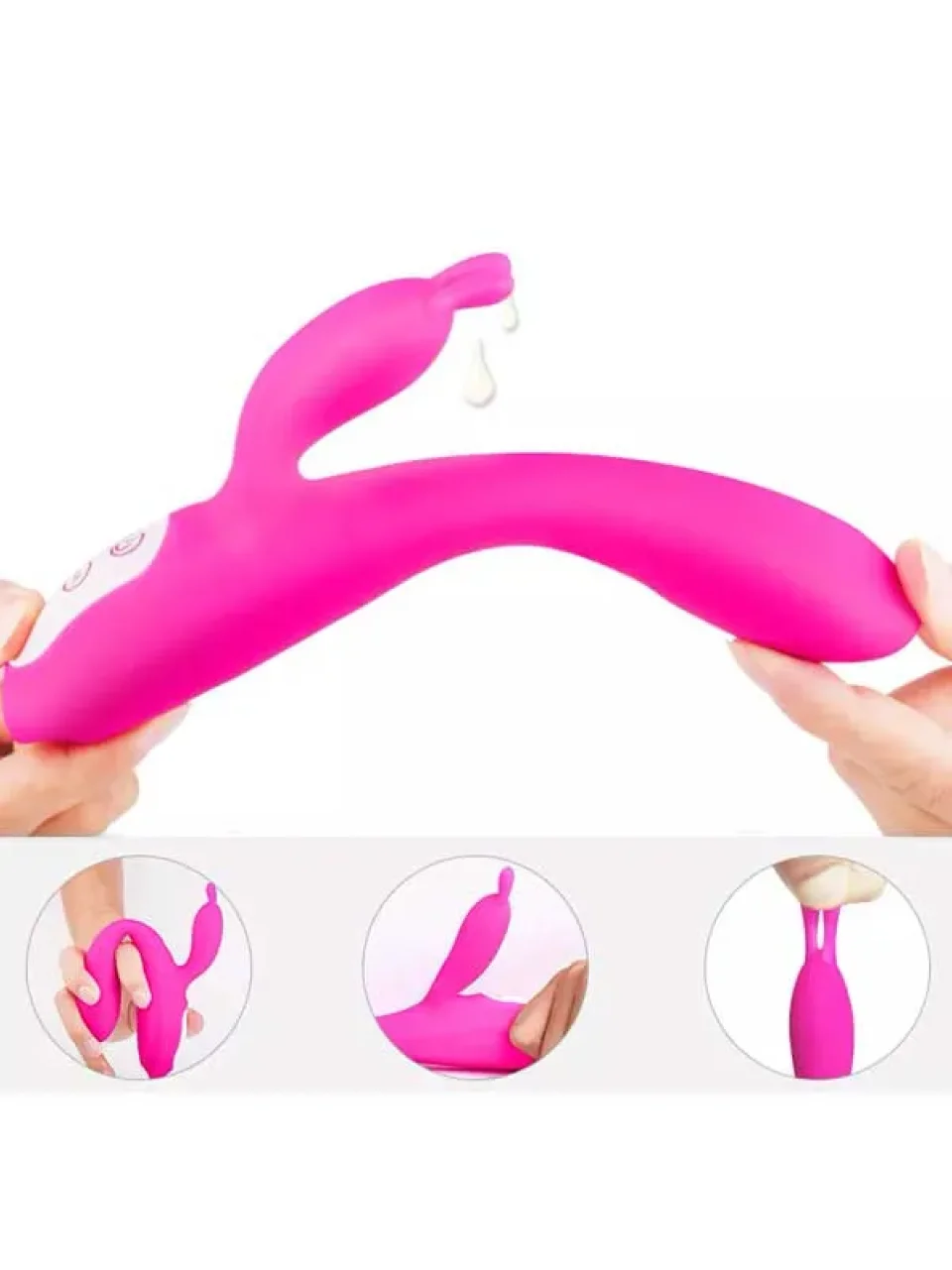 #9536 - 22 cm Isıtmalı Şarjlı Güçlü Titreşimli Tavşan Vibratör