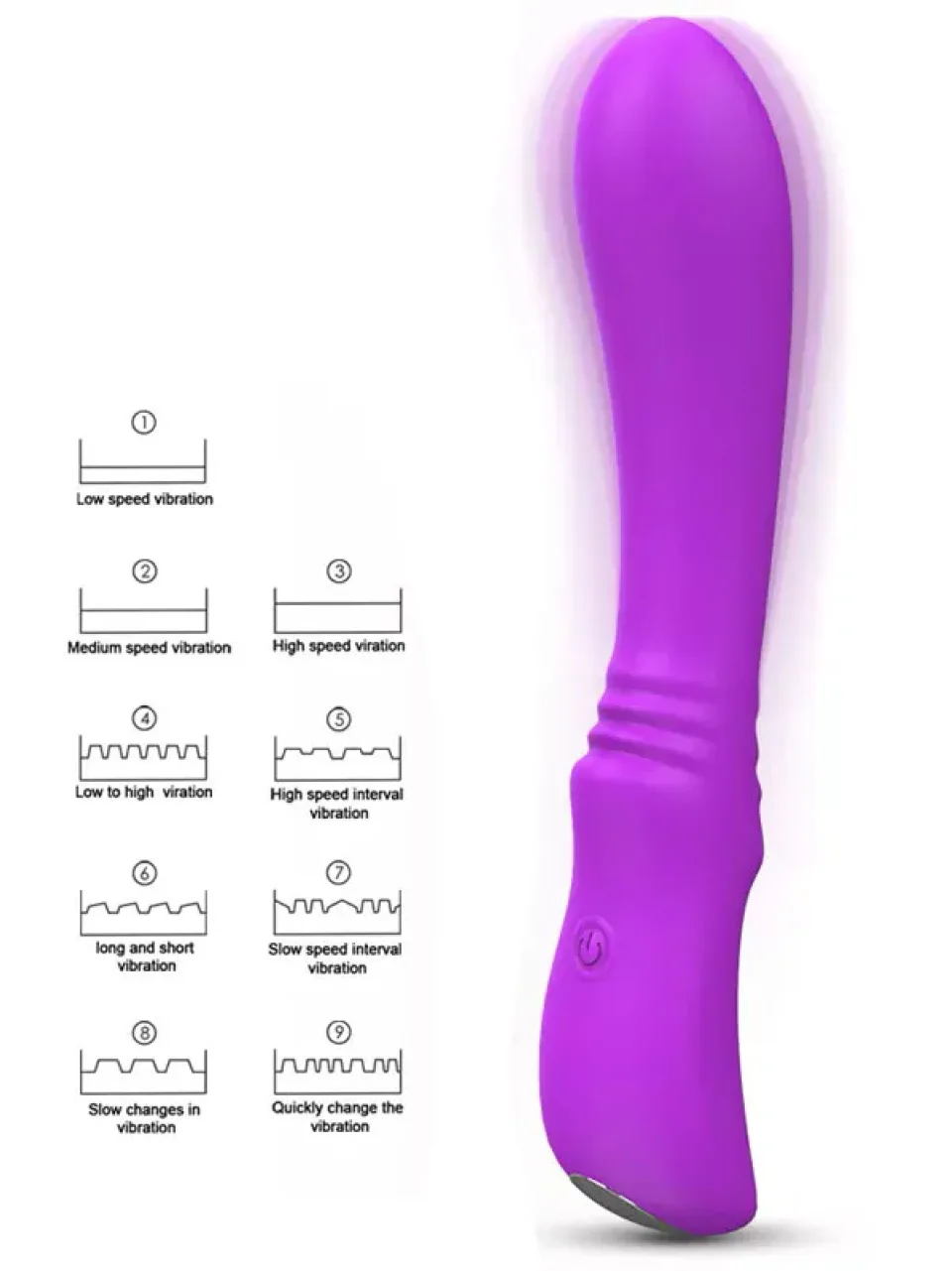 #9541 - 18 cm Esnek Ultra Güçlü Şarjlı Vibratör