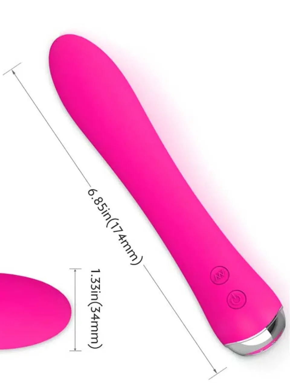 #9546 - Isıtmalı Şarjlı Güçlü Titreşimli Esnek Silikon Vibratör 17.5 cm