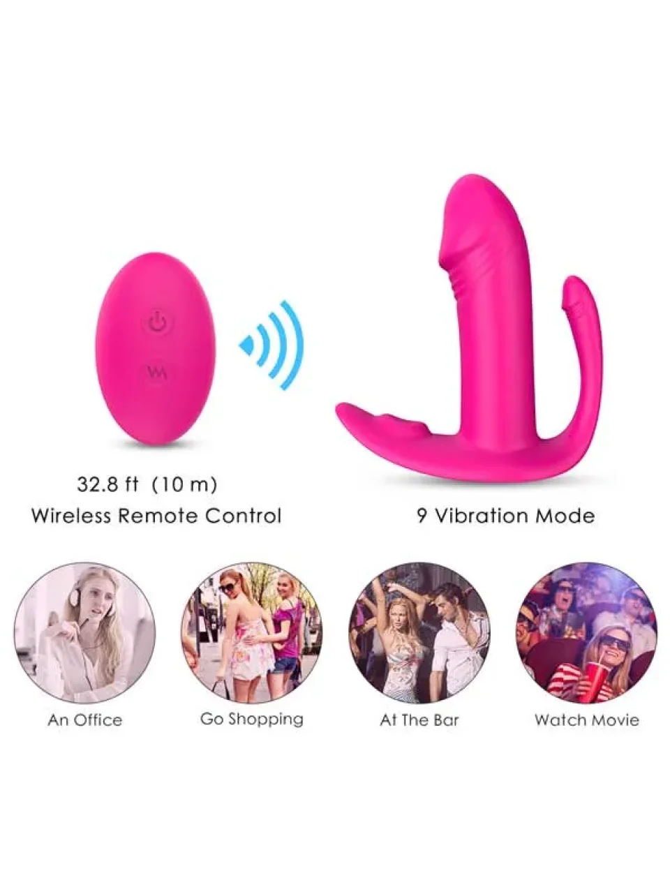 #9580 - Çiftler İçin Giyilebilir Şarjlı Uzaktan Kumandalı Vibratör