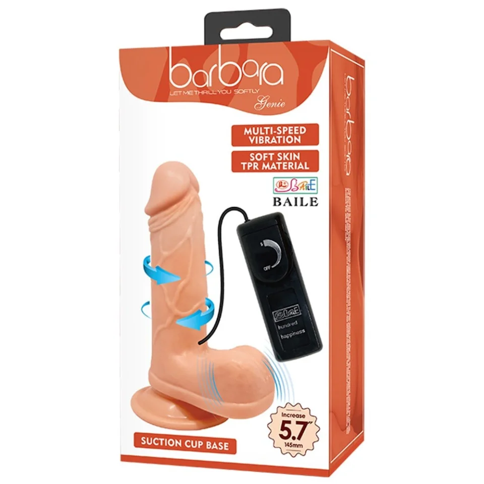 #911 - 20 cm Kumandalı 360° Oynar Başlı Titreşimli Vibratör Realistik Penis