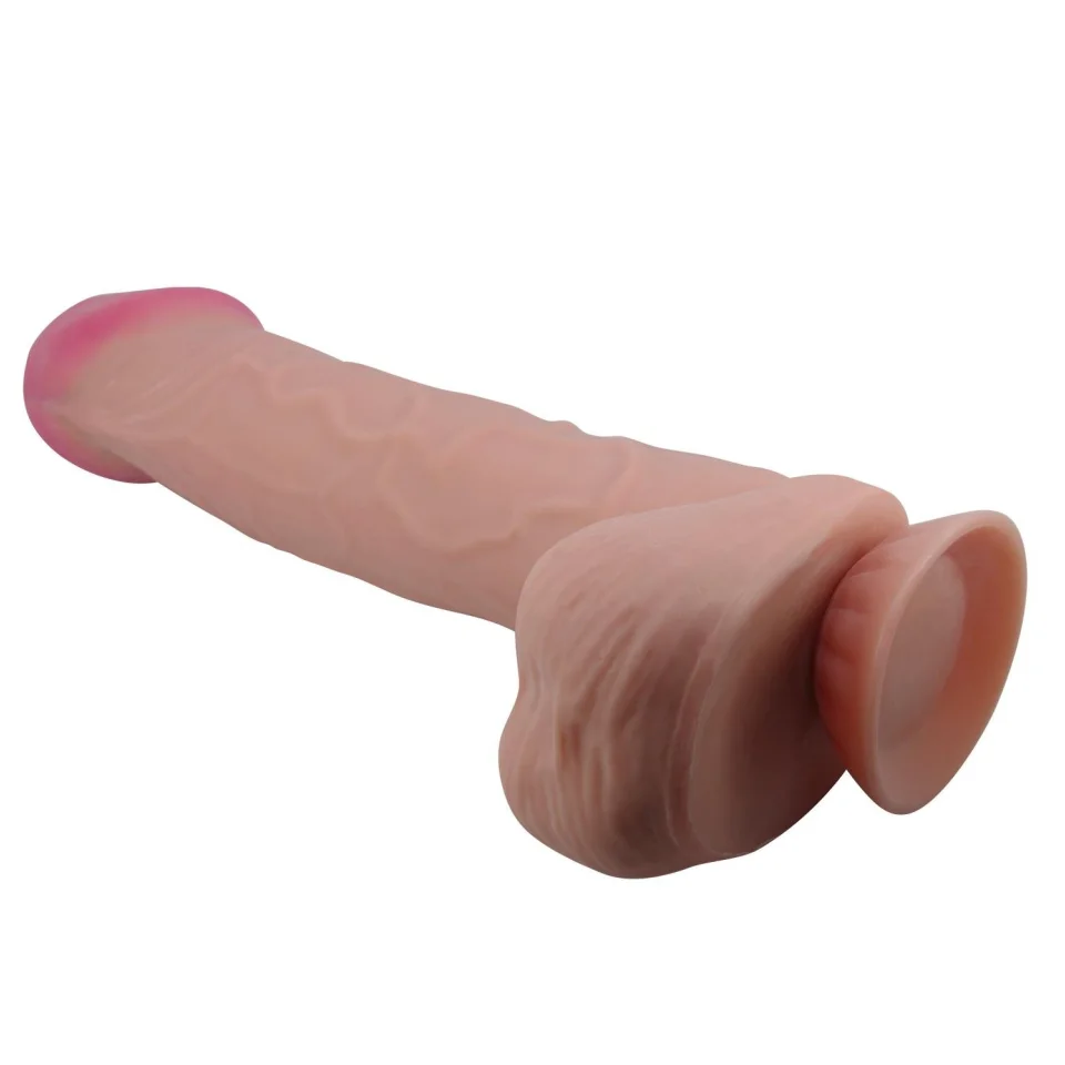 #64 - 26 cm Kıkırdak Yapılı Çift Katmanlı Gerçekçi Melez Dildo Penis