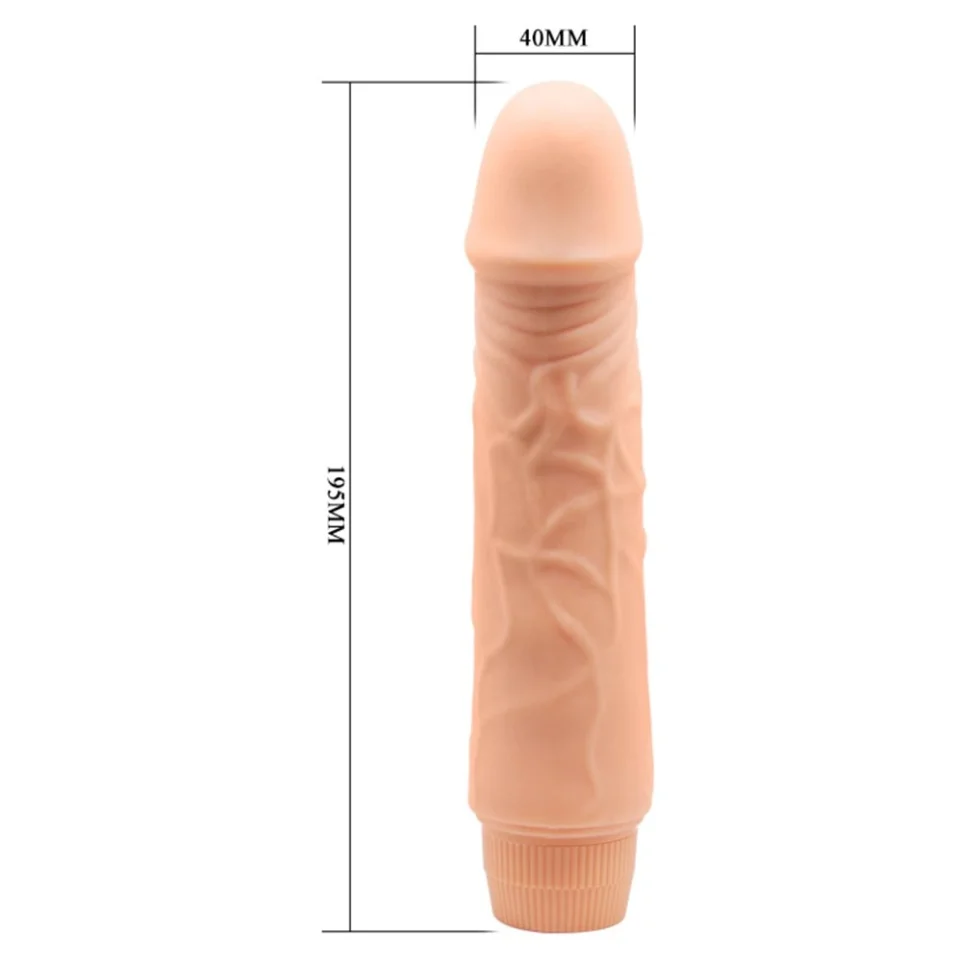 #920 - 19,5 cm Güçlü Titreşimli Realistik Vibratör Gerçekci Penis Dildo