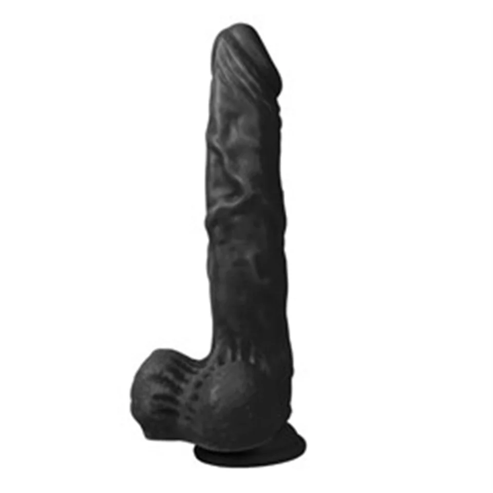 #926 - 21 cm Gerçekçi Silikon Vantuzlu Zenci Penis