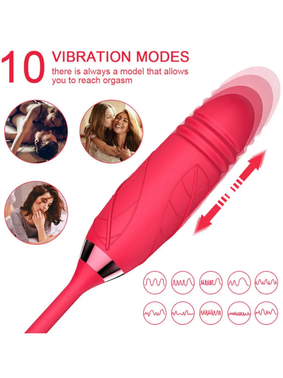 #9713 - Titreşimli İtme Hareketli Rose Vibratör