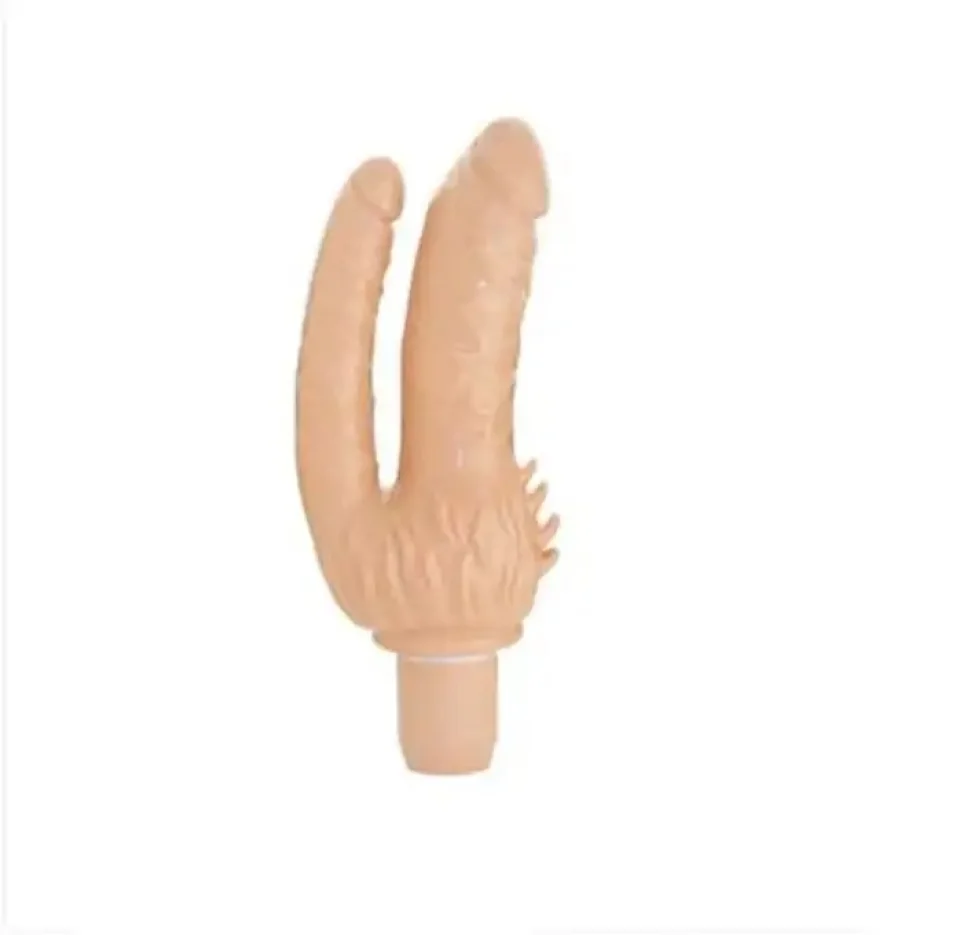 #11543 - Çatal Vibratör Vajinal Anal Realistik Dildo