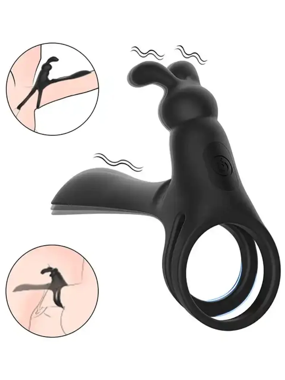 #9799 - Titreşimli ve Klitoris Uyarıcılı Şarjlı Penis Halkası