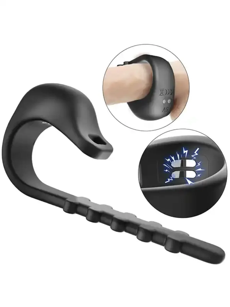 #9806 - Ayarlanabilir Elektro Şok Özellikli Şarjlı Penis Halkası