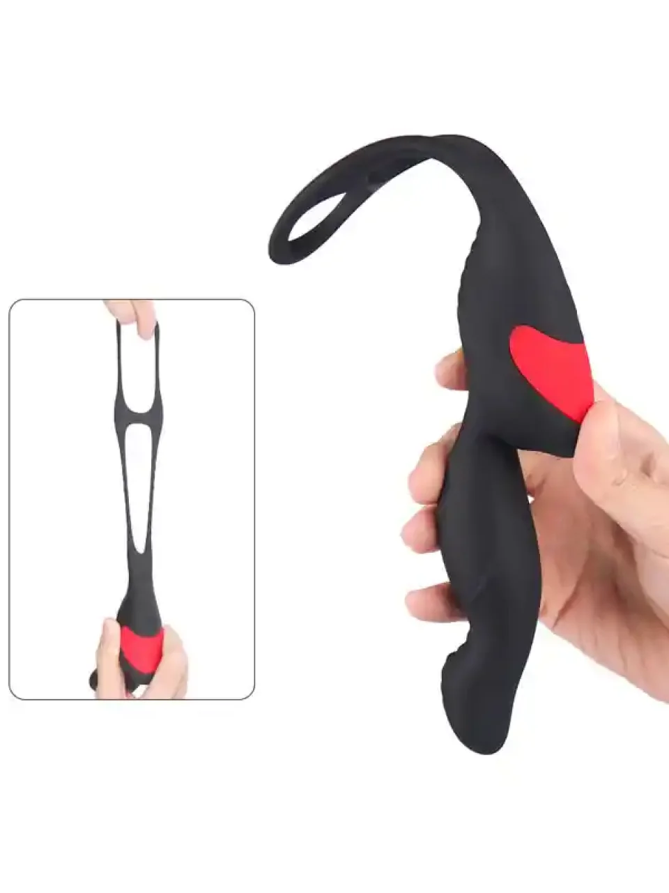 #9819 - Penis Halkalı Prostat Şarjlı Uzaktan Kumandalı Anal Vibratör