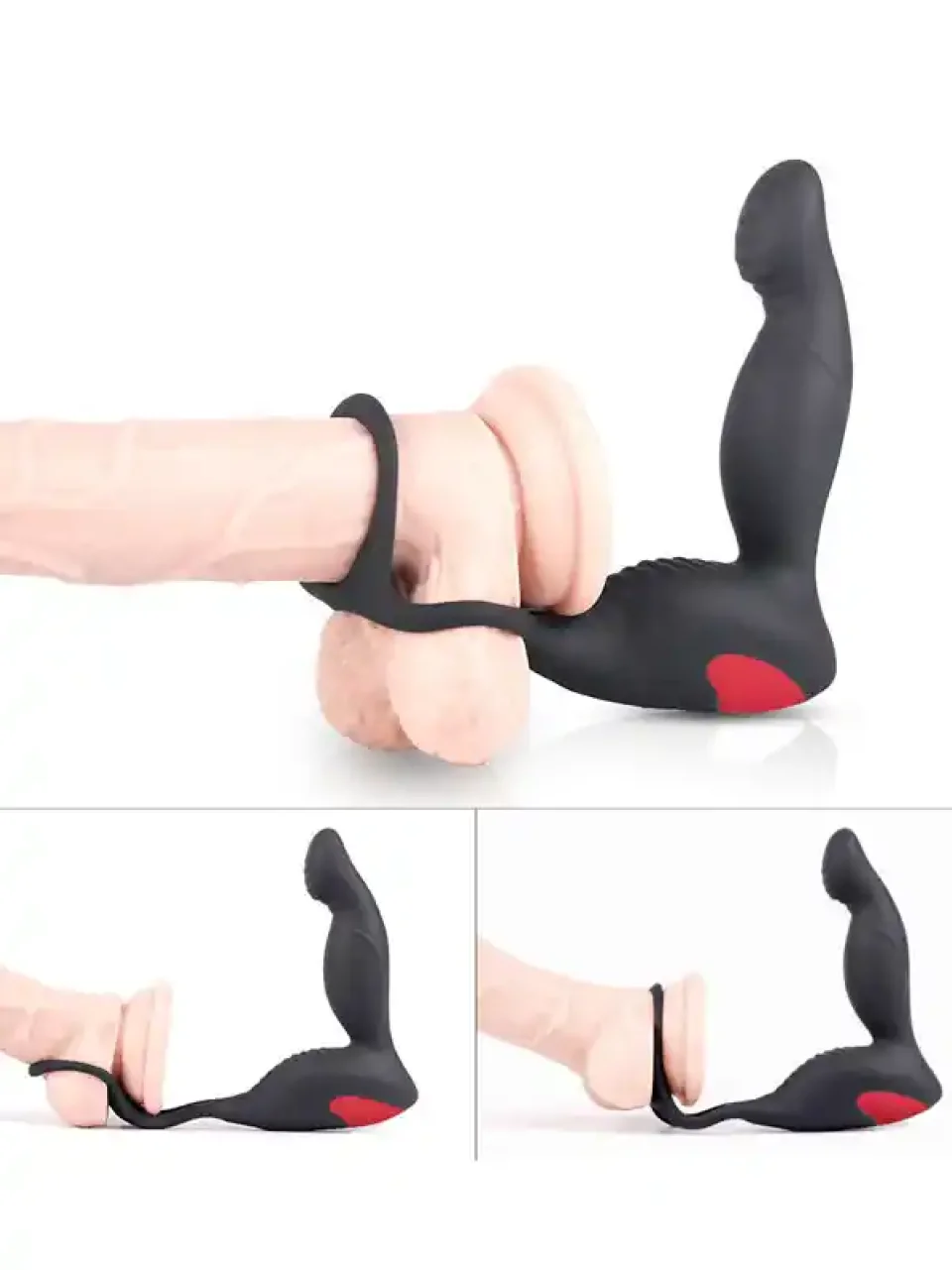 #9821 - Penis Halkalı Prostat Şarjlı Uzaktan Kumandalı Anal Vibratör