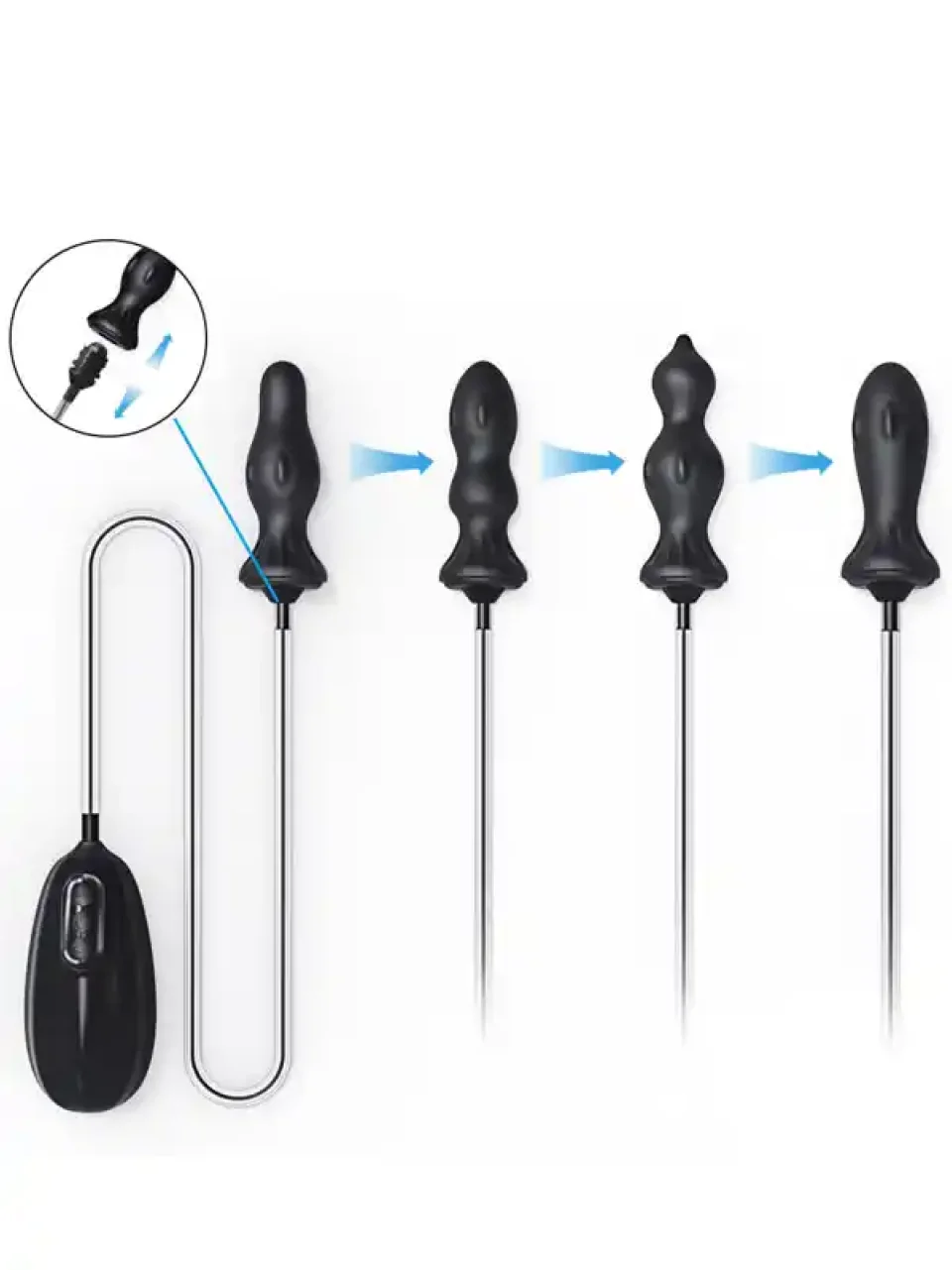 #9880 - Titreşimli ve Şarjlı Şişirilebilir Anal Set