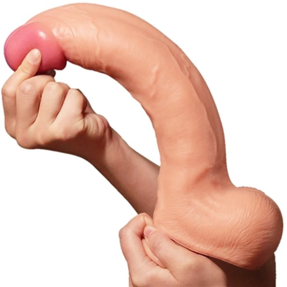 #951 - 30,5 cm Yeni Nesil Çift Katmanlı Kalın Realistik Dev Dildo Penis