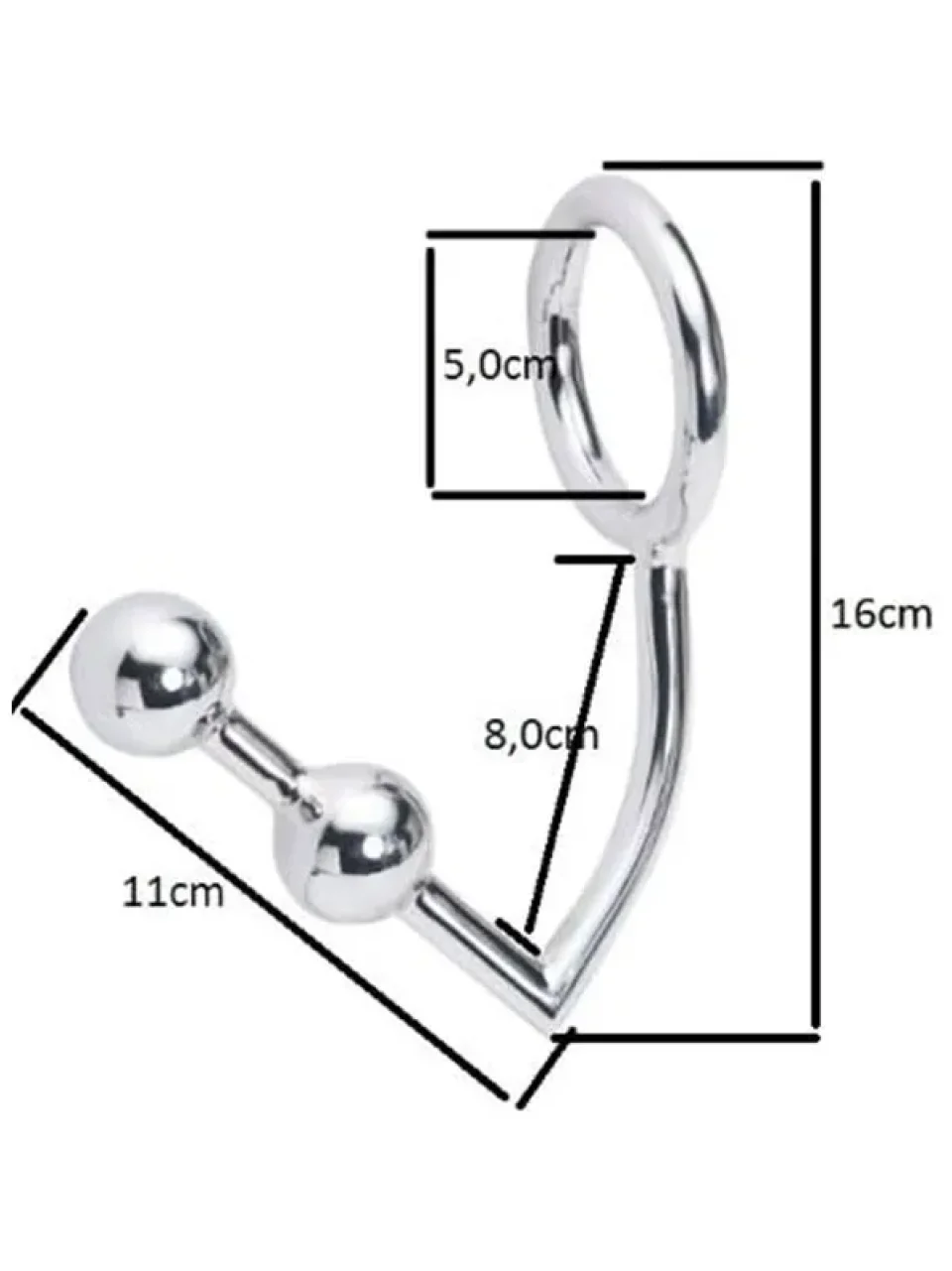 #9932 - Çift Boğumlu Çelik Anal Plug