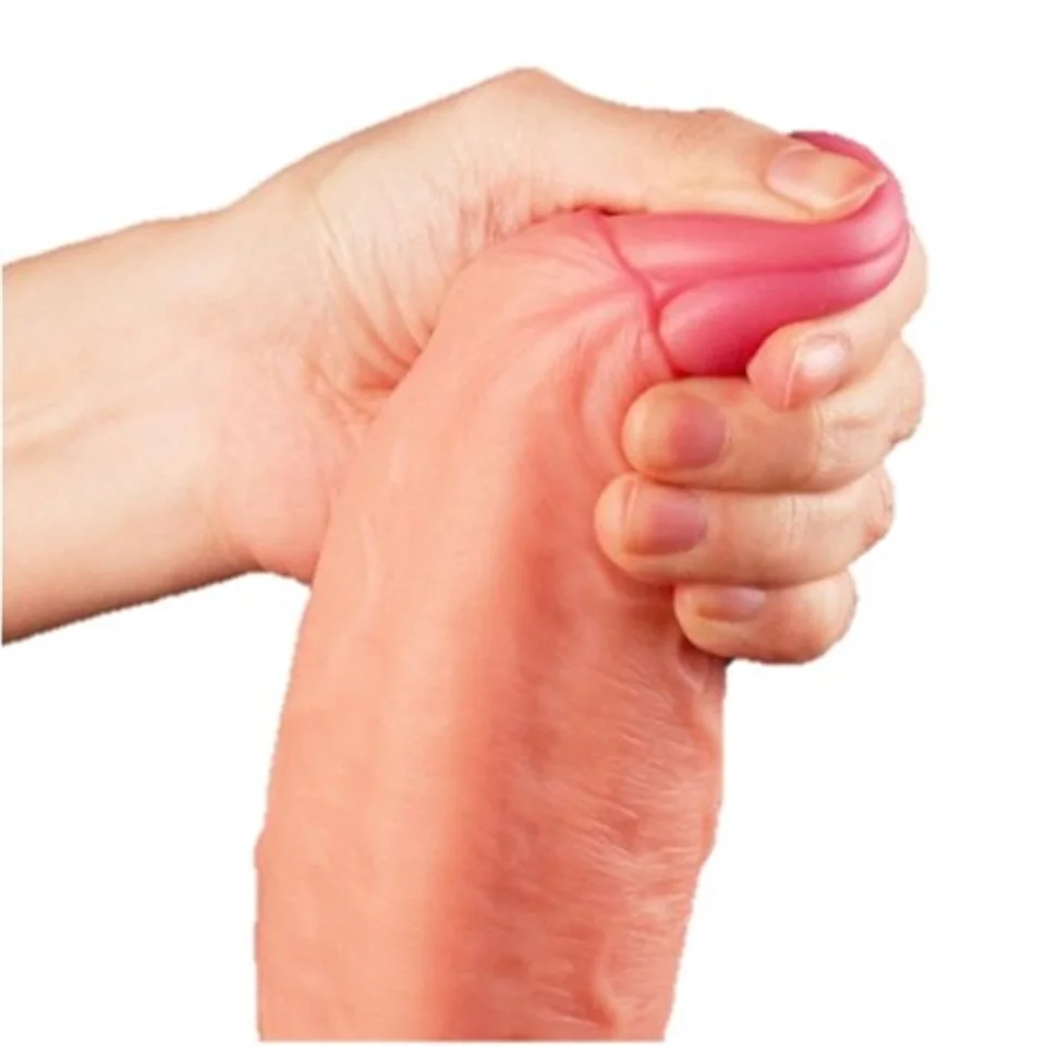#963 - 28 cm Yeni Nesil Çift Katmanlı Realistik Dildo Penis